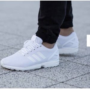 White Adidas ZX Flux Mens Sneaker